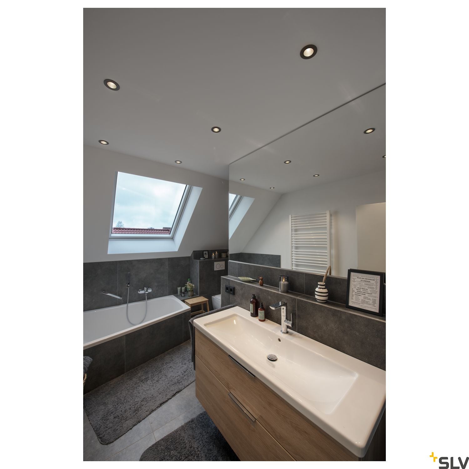 SLV PATTA-I, LED outdoor recessed ceiling light, round DL IP65 black 1800-3000K 1002098