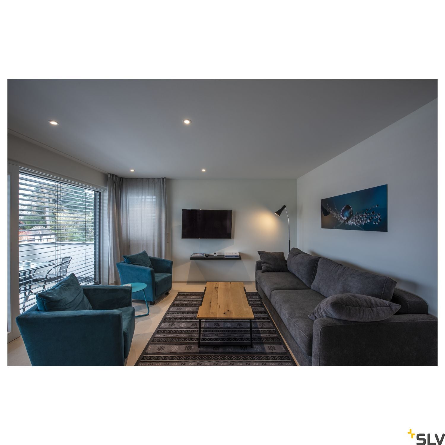 SLV PATTA-I, LED outdoor recessed ceiling light, round DL IP65 white 1800-3000K 1002099