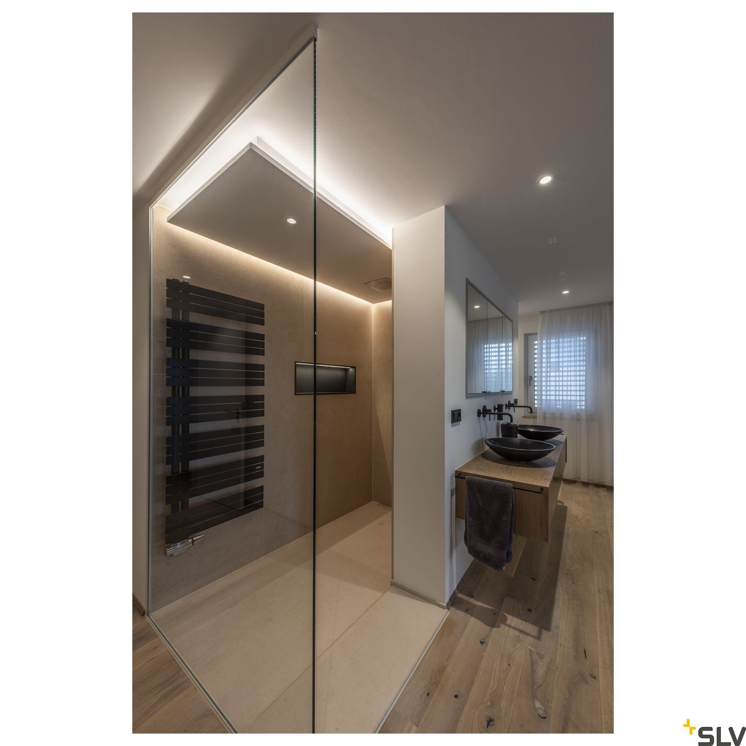 SLV PATTA-I, LED outdoor recessed ceiling light, round DL IP65 white 1800-3000K 1002099