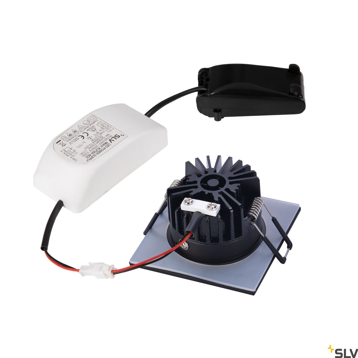 SLV PATTA-I, LED outdoor recessed ceiling light, angular DL IP65 black 1800-3000K 1002101