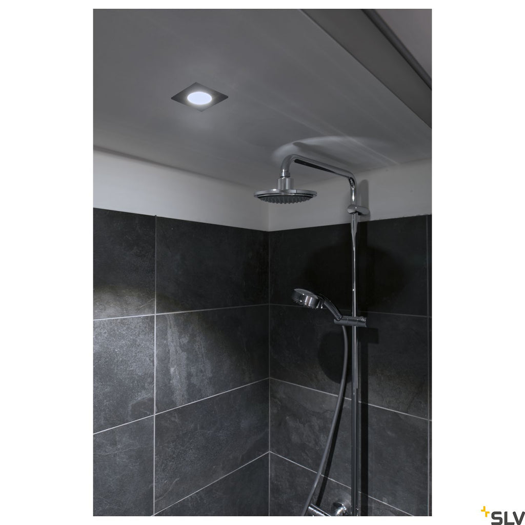 SLV PATTA-I, LED outdoor recessed ceiling light, angular DL IP65 white 1800-3000K 1002102
