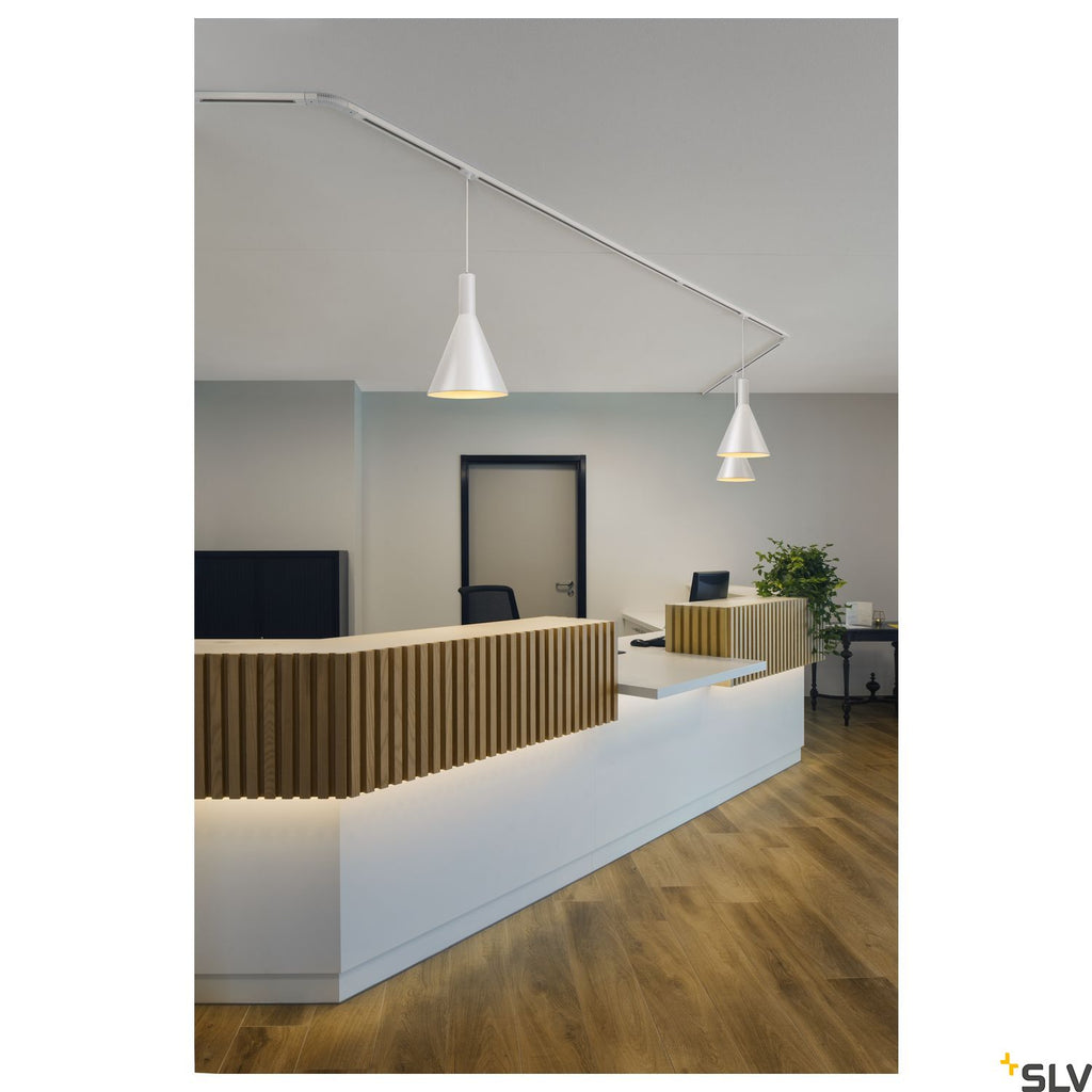 SLV 1-circuit pendant adapter, white, incl. strain-relief and threaded piece 143121