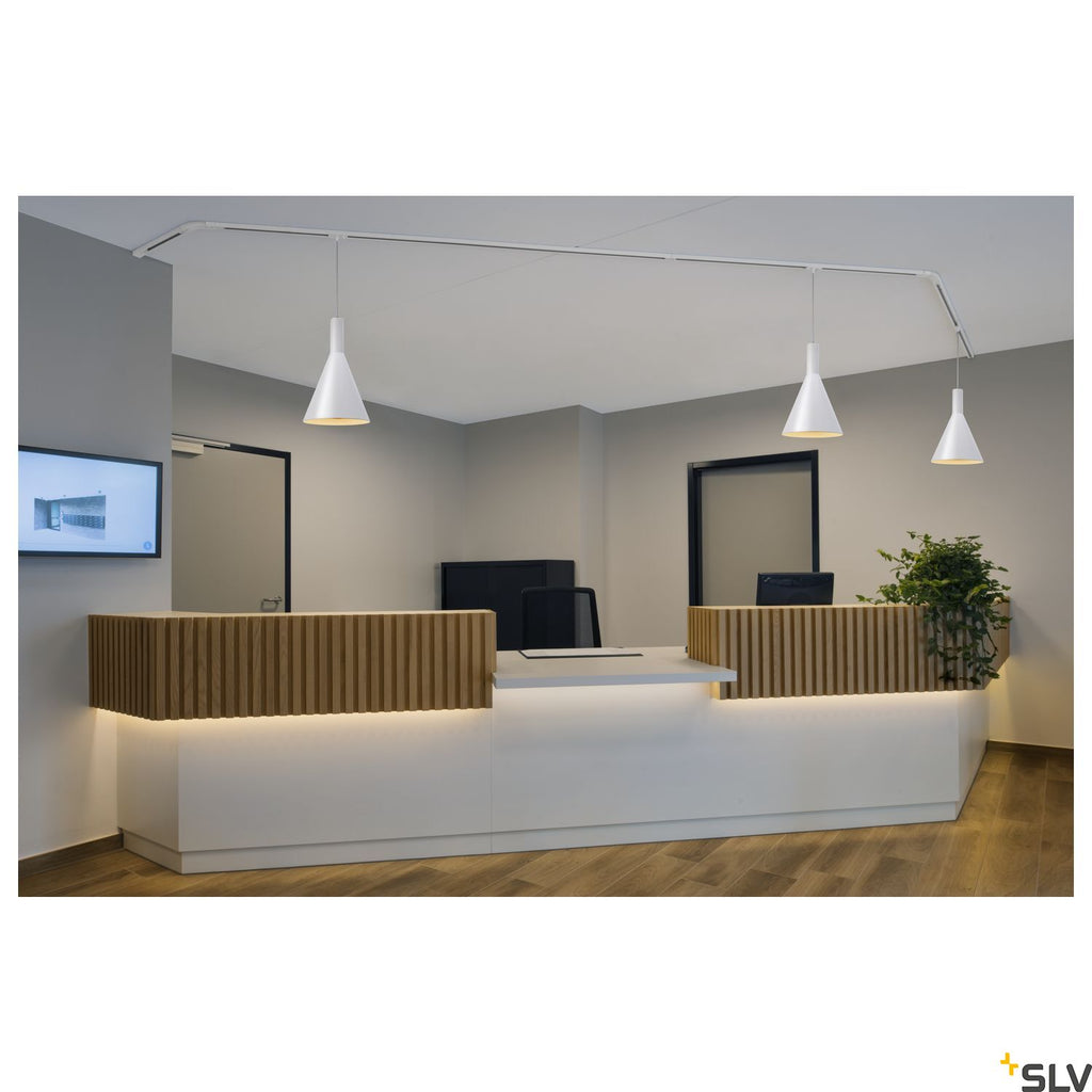 SLV 1-circuit pendant adapter, white, incl. strain-relief and threaded piece 143121