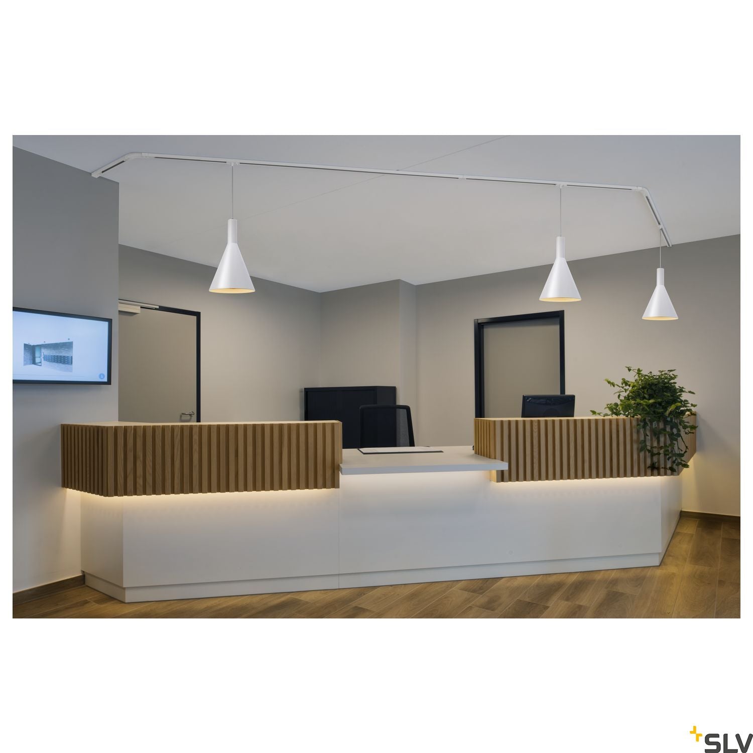 SLV 1-circuit pendant adapter, white, incl. strain-relief and threaded piece 143121