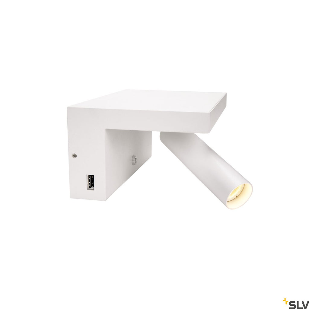 SLV KARPO Bedside, LED Indoor surface-mounted wall light, white, 3000K 1002140