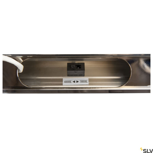 SLV MARYLIN, LED Outdoor surface-mounted wall light, chrome, IP44, 3000K, 15W 1002191