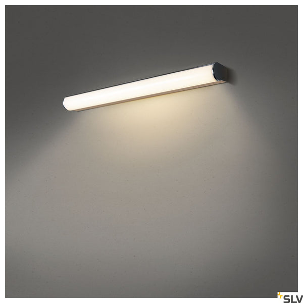SLV MARYLIN, LED Outdoor surface-mounted wall light, chrome, IP44, 3000K, 15W 1002191
