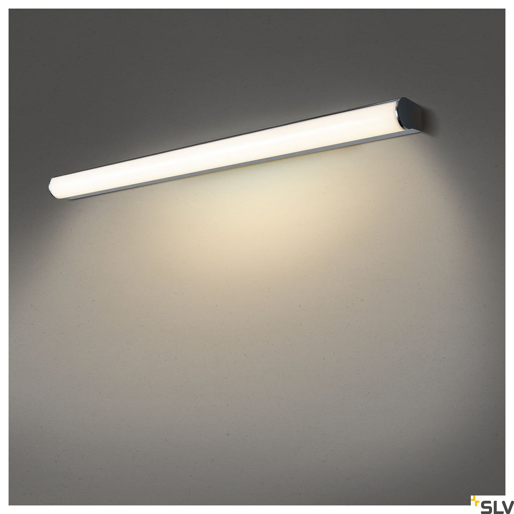 SLV MARYLIN, LED Outdoor surface-mounted wall light, chrome, IP44, 3000K, 21W 1002192
