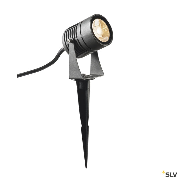 SLV LED SPIKE, LED outdoor ground spike luminaire, anthracite, IP55, 3000K, 40° 1007949
