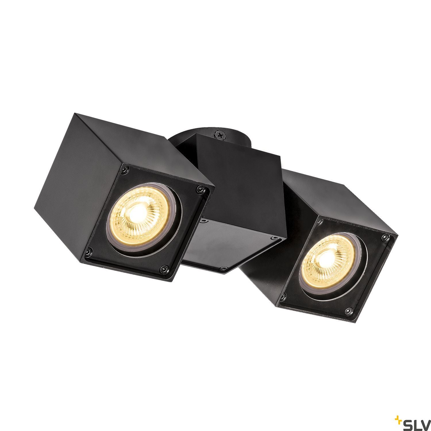 SLV ALTRA DICE CL, Indoor surface-mounted wall and ceiling light, double, QPAR51, black 1002215
