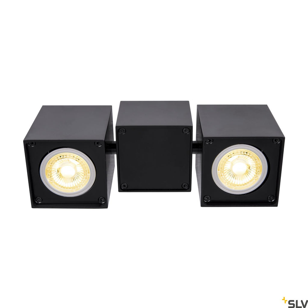 SLV ALTRA DICE CL, Indoor surface-mounted wall and ceiling light, double, QPAR51, black 1002215