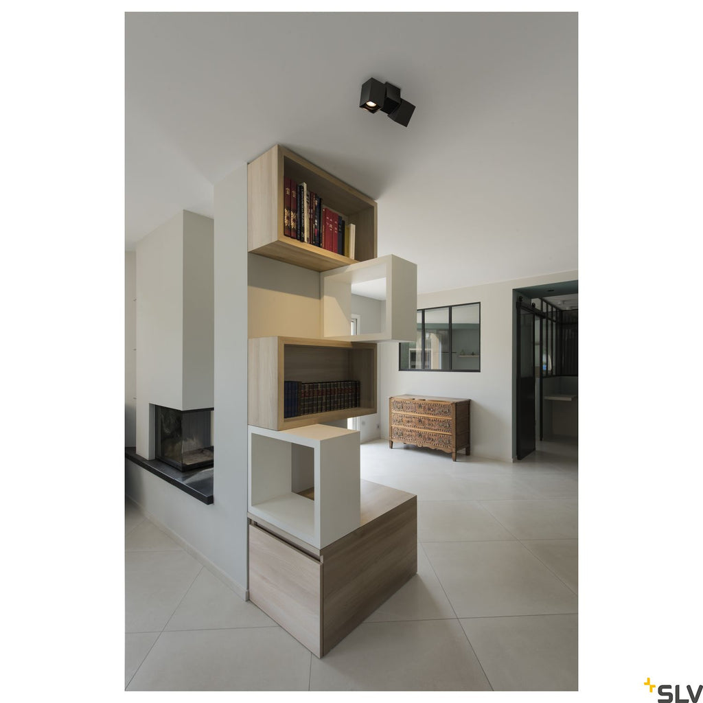 SLV ALTRA DICE CL, Indoor surface-mounted wall and ceiling light, double, QPAR51, black 1002215