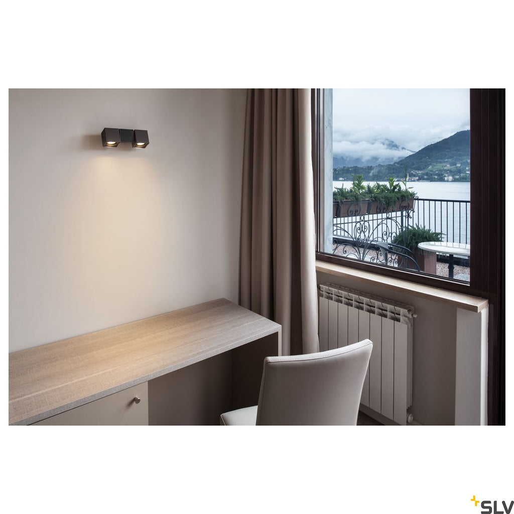 SLV ALTRA DICE CL, Indoor surface-mounted wall and ceiling light, double, QPAR51, black 1002215