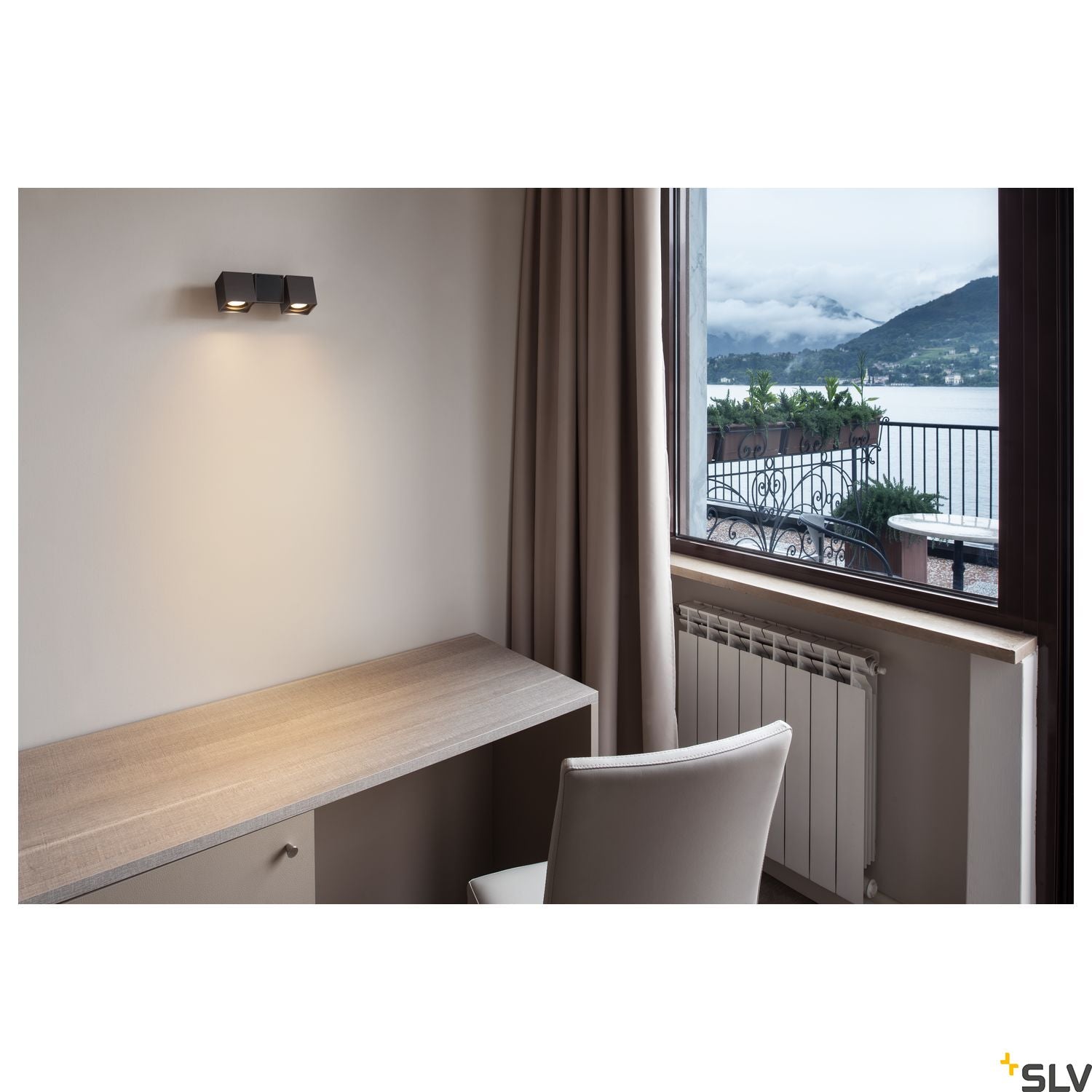 SLV ALTRA DICE CL, Indoor surface-mounted wall and ceiling light, double, QPAR51, black 1002215