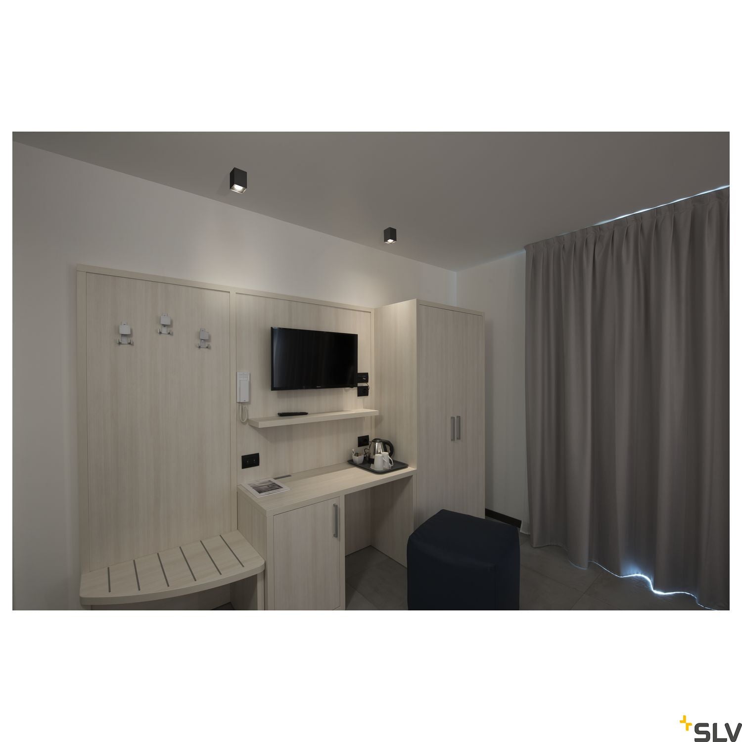 SLV ALTRA DICE CL, Indoor surface-mounted wall and ceiling light, QPAR51, black 1002216