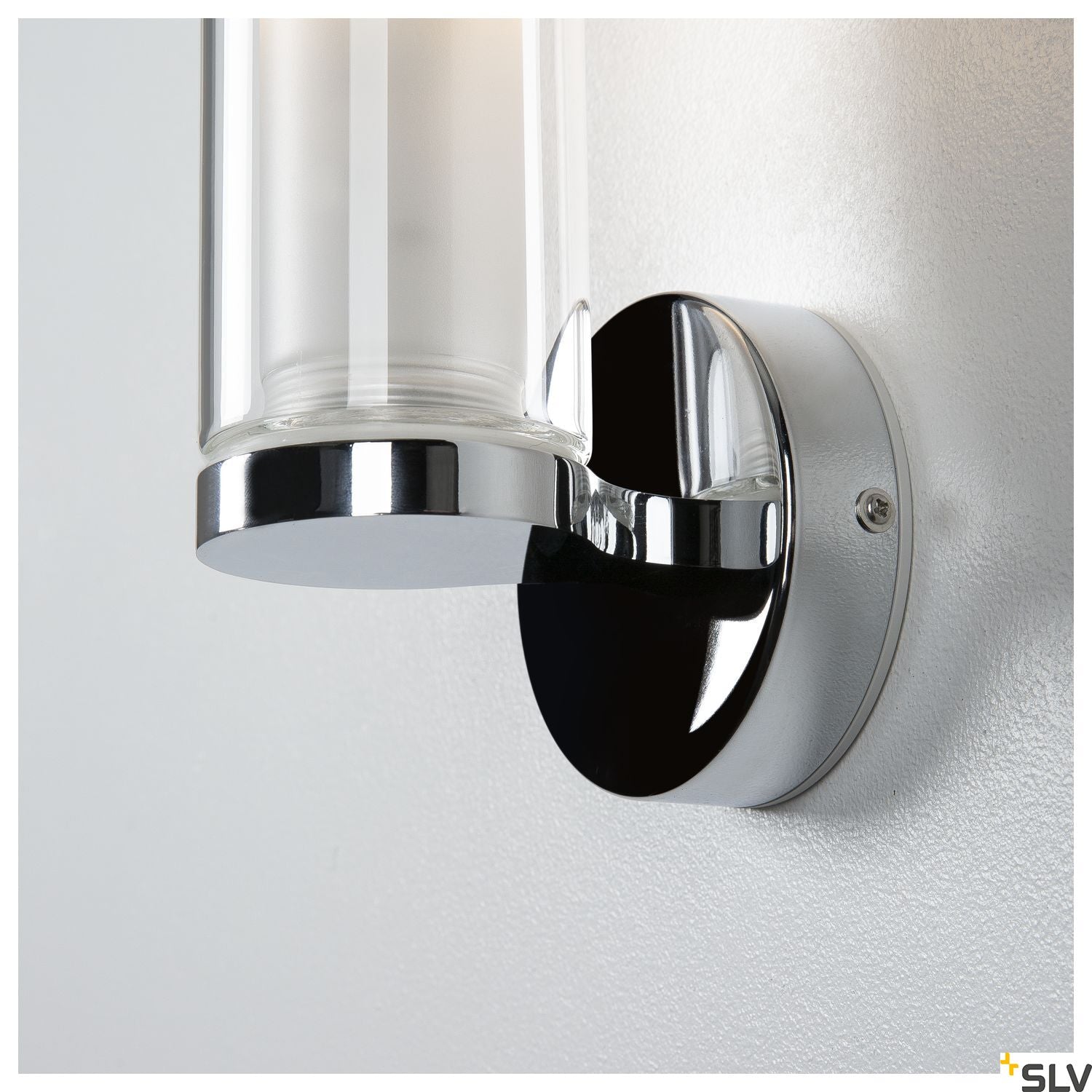 SLV WL 105 wall light, chrome, double glass, 1xE14 1002228