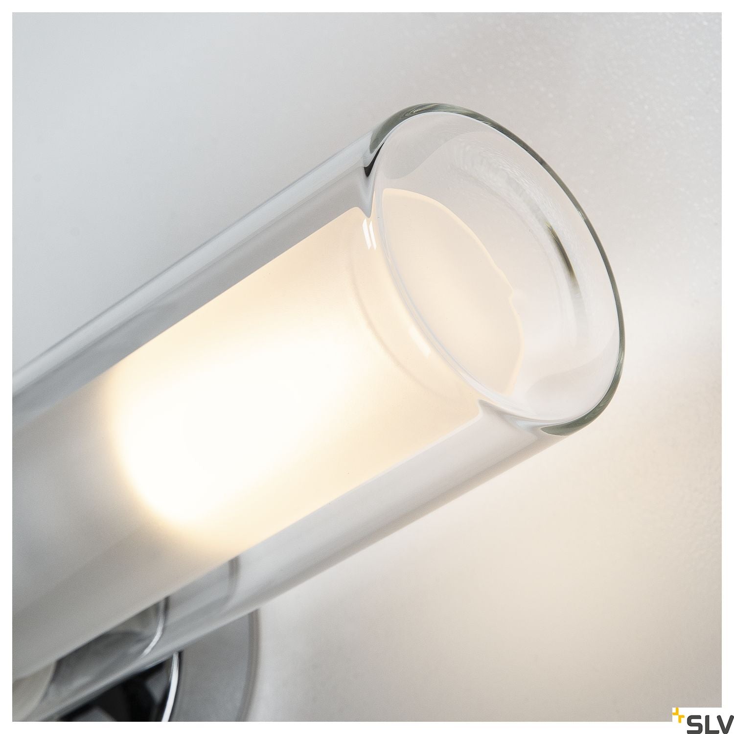 SLV WL 106 wall light, double glass, chrome, 2xE14 1002229