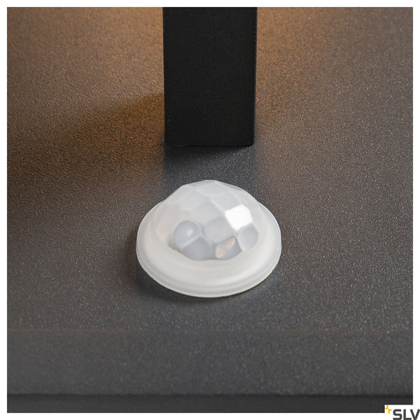 SLV QUADRULO SENSOR WL E27 outdoor surface-mounted wall light, anthracite, including sensor 1002402