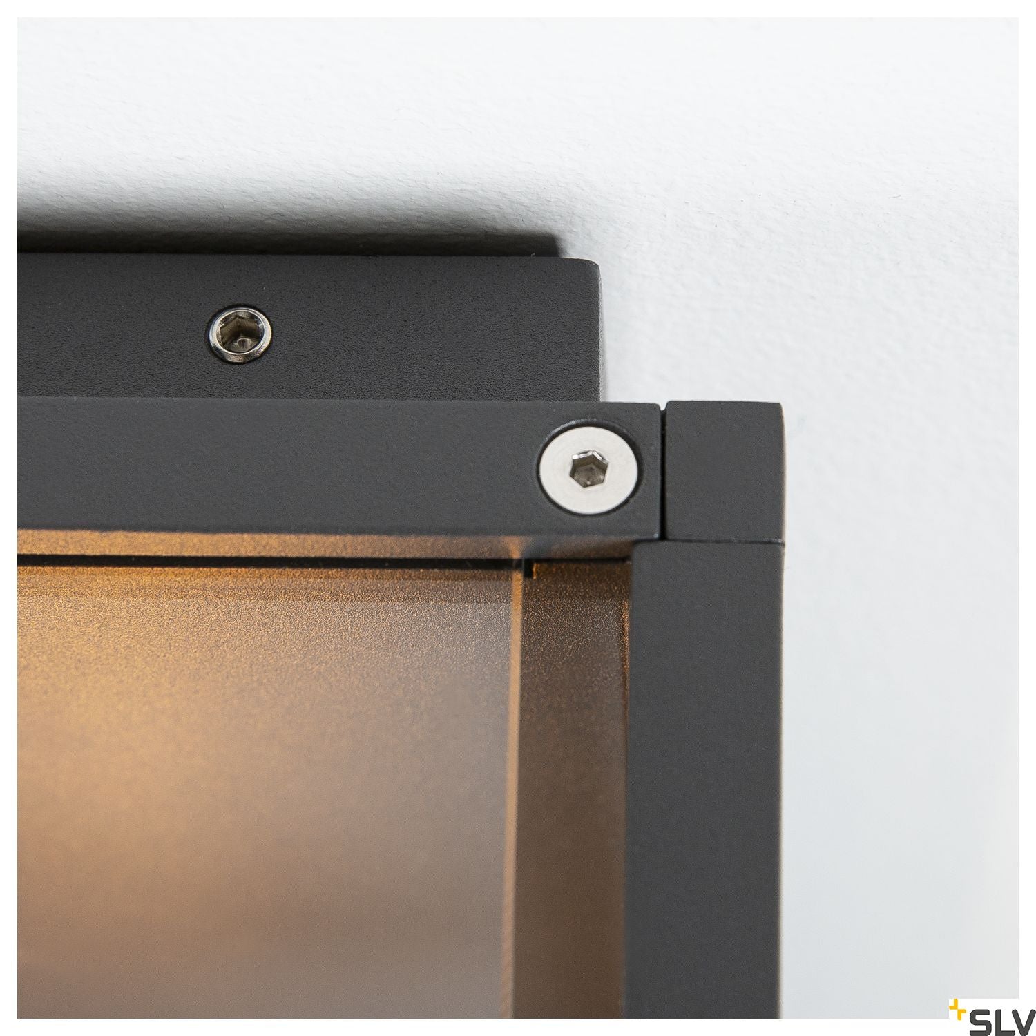 SLV QUADRULO SENSOR WL E27 outdoor surface-mounted wall light, anthracite, including sensor 1002402
