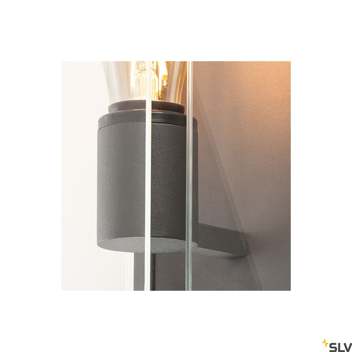 SLV QUADRULO WL E27 outdoor surface-mounted wall light, anthracite 1002403