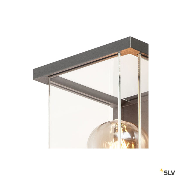 SLV QUADRULO WL E27 outdoor surface-mounted wall light, anthracite 1002403