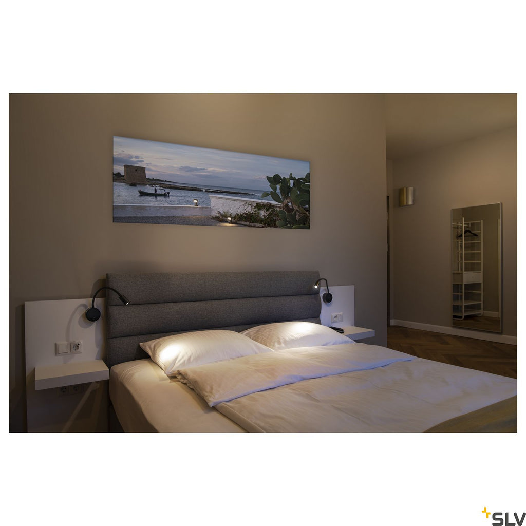 SLV DIO FLEX PLATE LED, LED Indoor surface-mounted wall light, black, 2700K 1002430