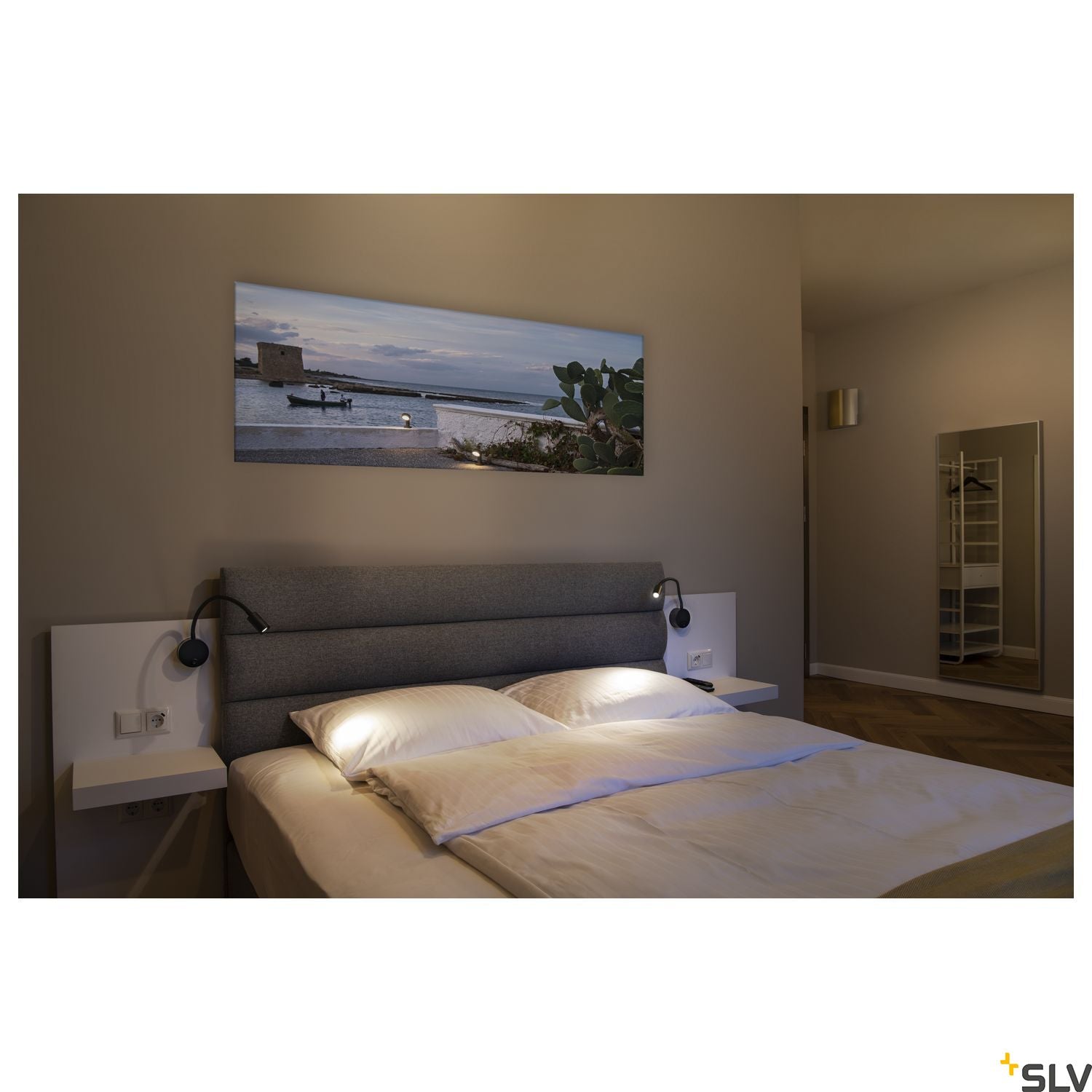 SLV DIO FLEX PLATE LED, LED Indoor surface-mounted wall light, black, 2700K 1002430