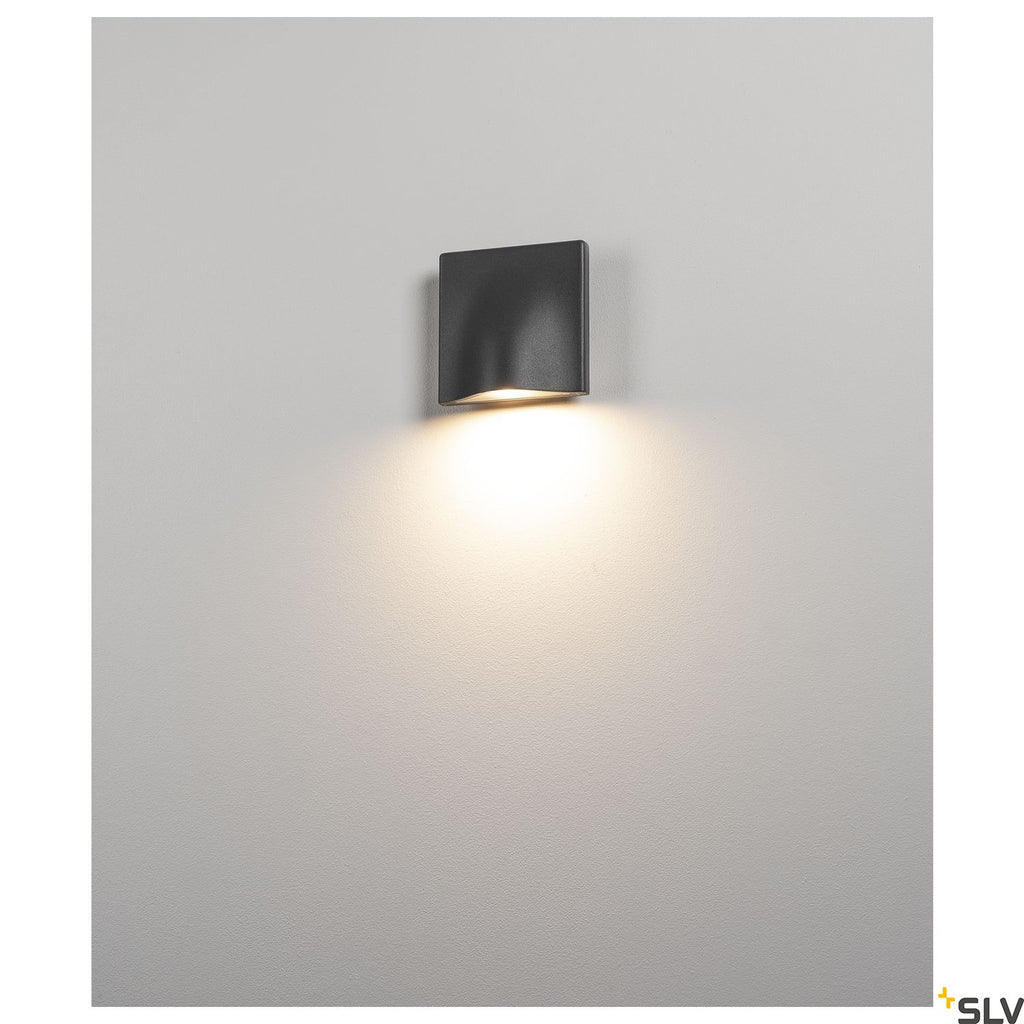 SLV VILUA I WL Outdoor recessed wall light, anthracite, 3000K IP54 100° 405lm 1002503