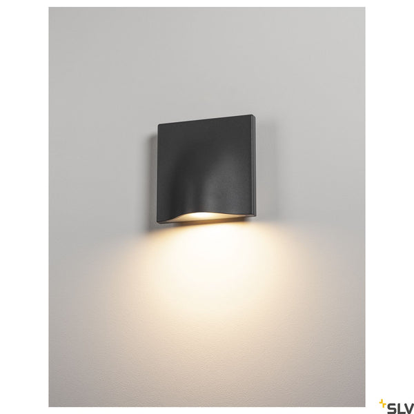SLV VILUA II WL Outdoor recessed wall light, anthracite, 3000K IP54 100° 810lm 1002504