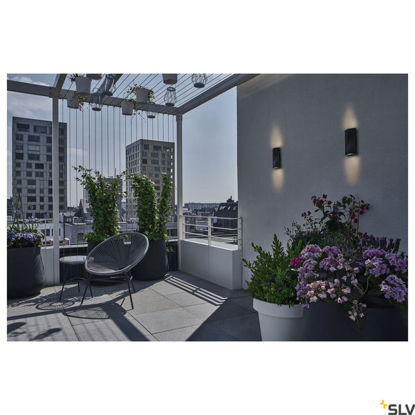 SLV VILUA UP/DOWN WL Outdoor recessed wall light, anthracite, IP54 100° 1002505