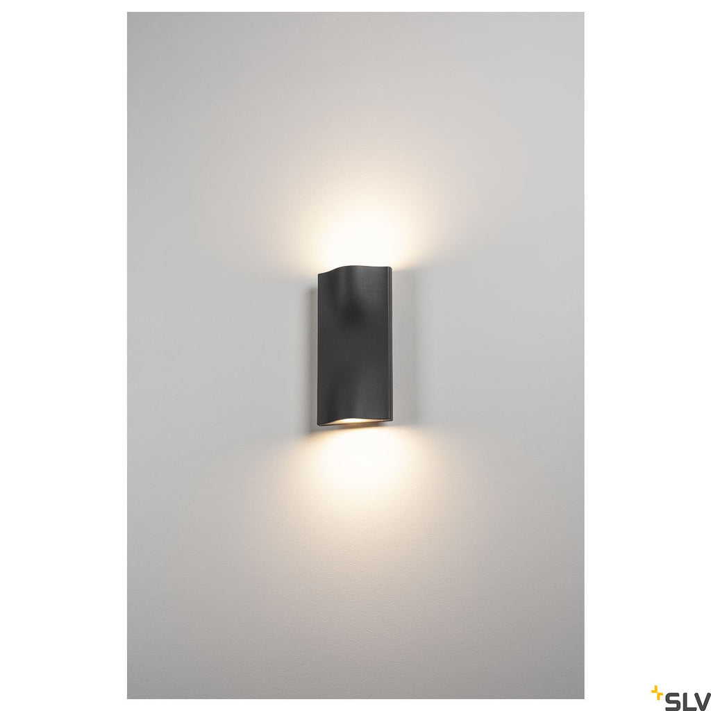 SLV VILUA UP/DOWN WL Outdoor recessed wall light, anthracite, IP54 100° 1002505