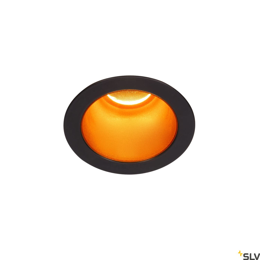 SLV HORN MAGNA LED outdoor recessed ceiling light, black/gold, 3000K, 25° 1002594