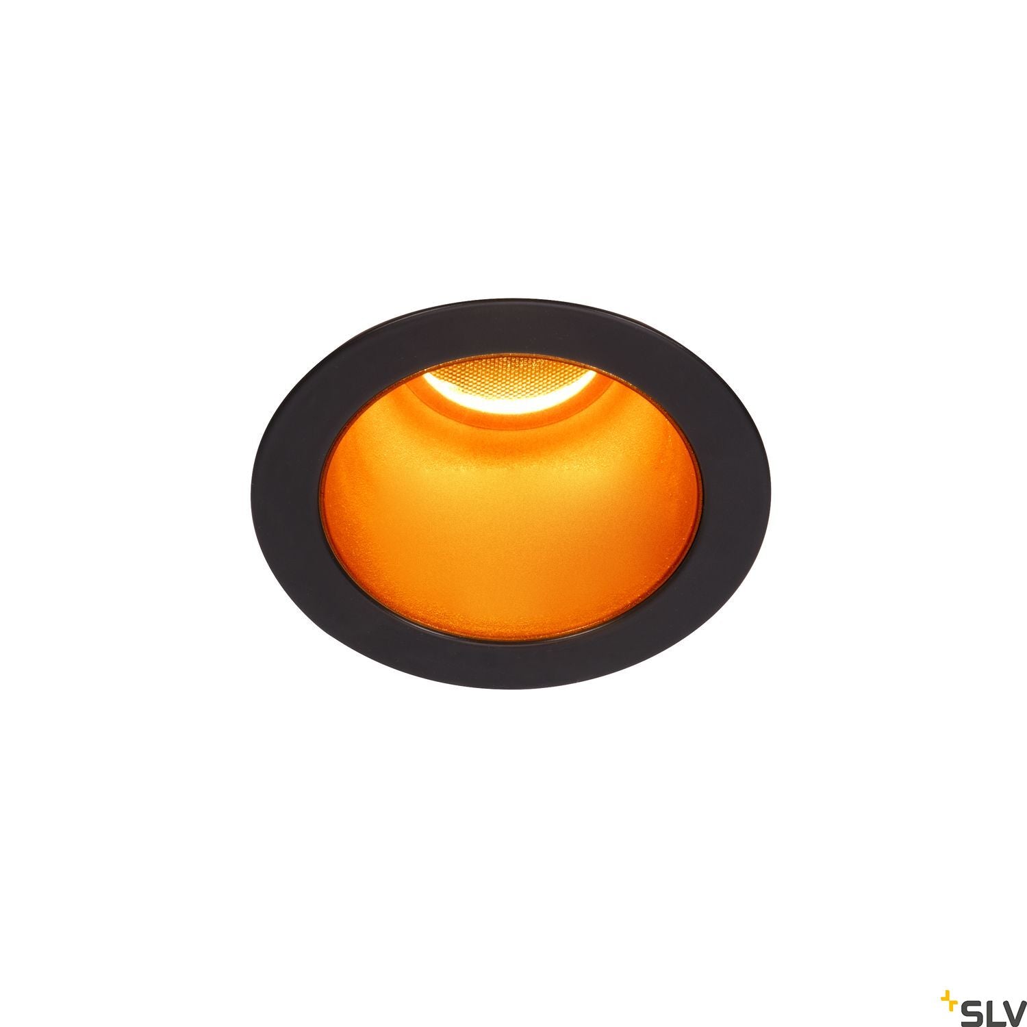 SLV HORN MAGNA LED outdoor recessed ceiling light, black/gold, 3000K, 25° 1002594