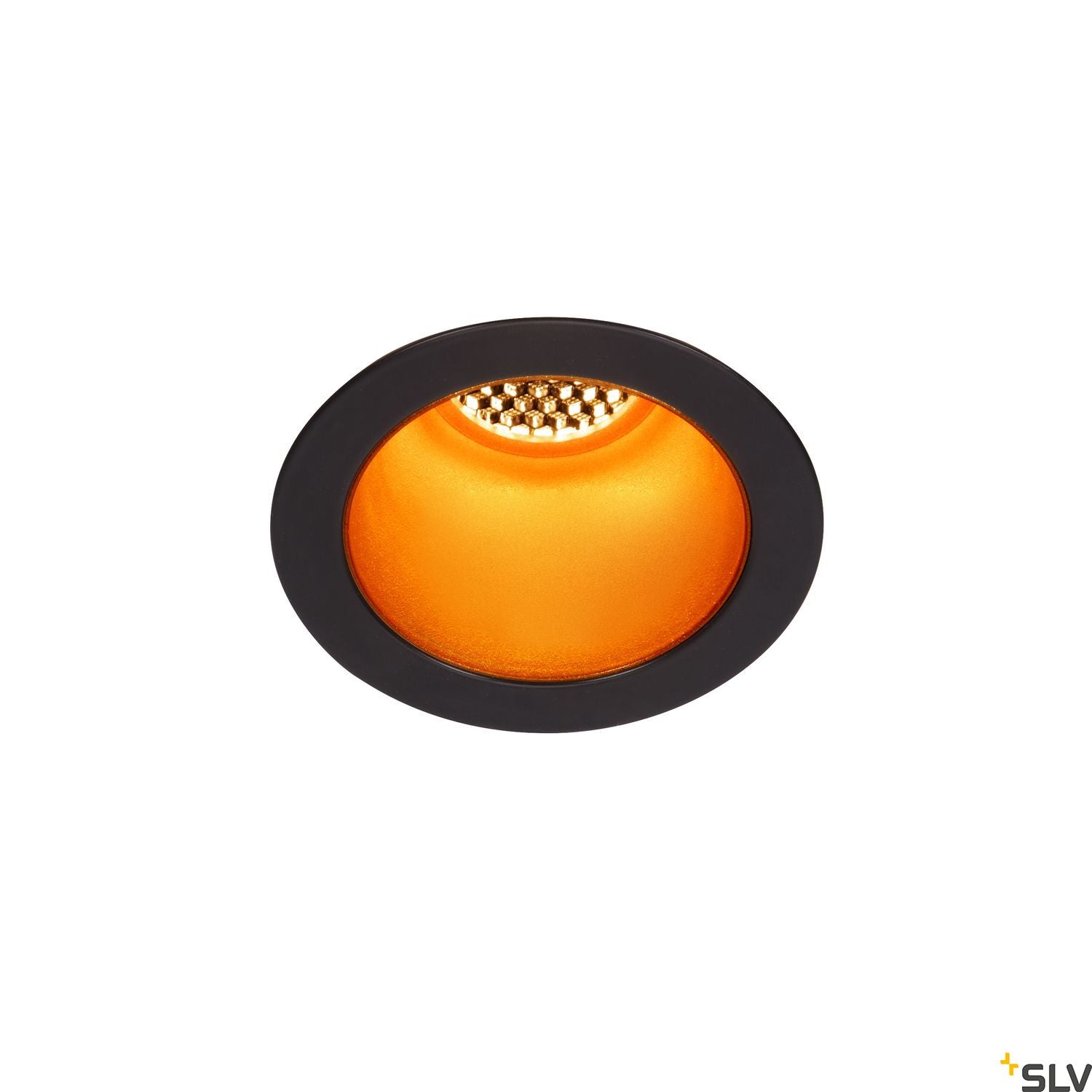 SLV HORN MAGNA LED outdoor recessed ceiling light, black/gold, 3000K, 25° 1002594