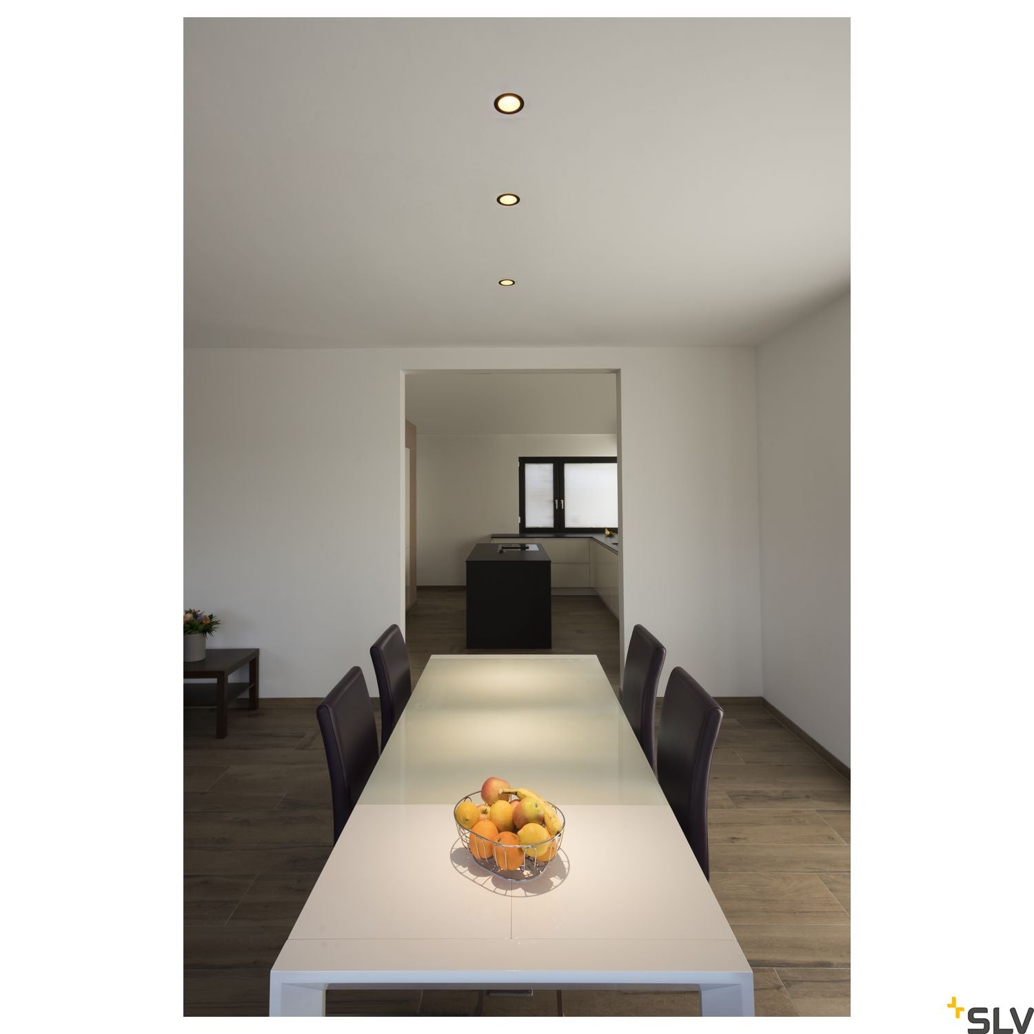 SLV HORN MAGNA LED outdoor recessed ceiling light, black/gold, 3000K, 25° 1002594