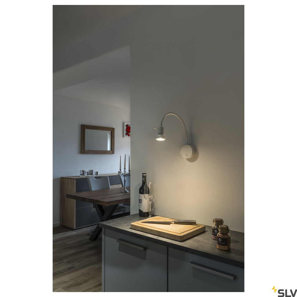 SLV DIO FLEX PLATE QPAR51 WL indoor surface-mounted wall light, white 1002607