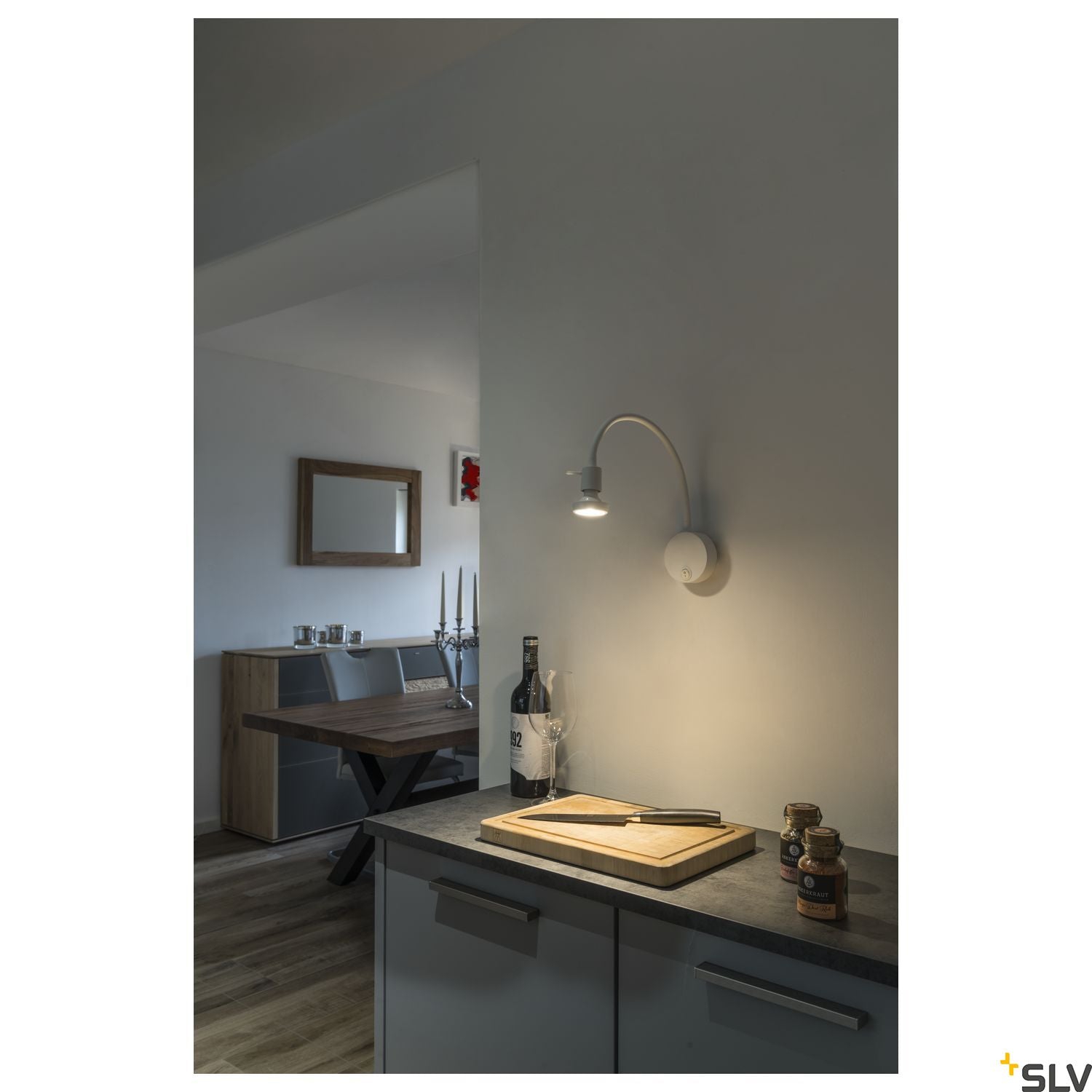 SLV DIO FLEX PLATE QPAR51 WL indoor surface-mounted wall light, white 1002607