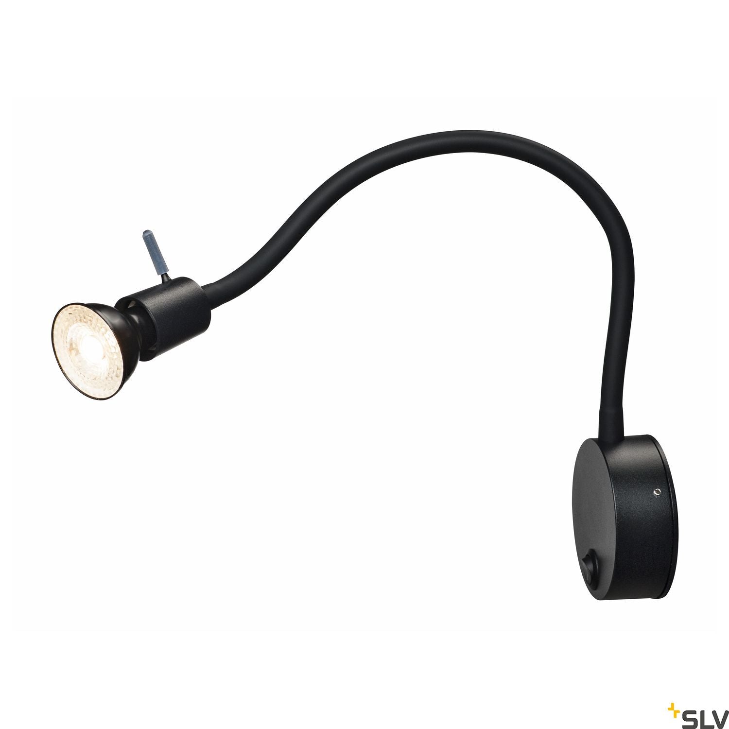 SLV DIO FLEX PLATE QPAR51 WL indoor surface-mounted wall light, black 1002608