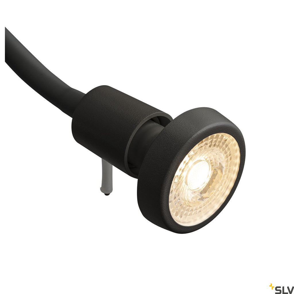 SLV DIO FLEX PLATE QPAR51 WL indoor surface-mounted wall light, black 1002608
