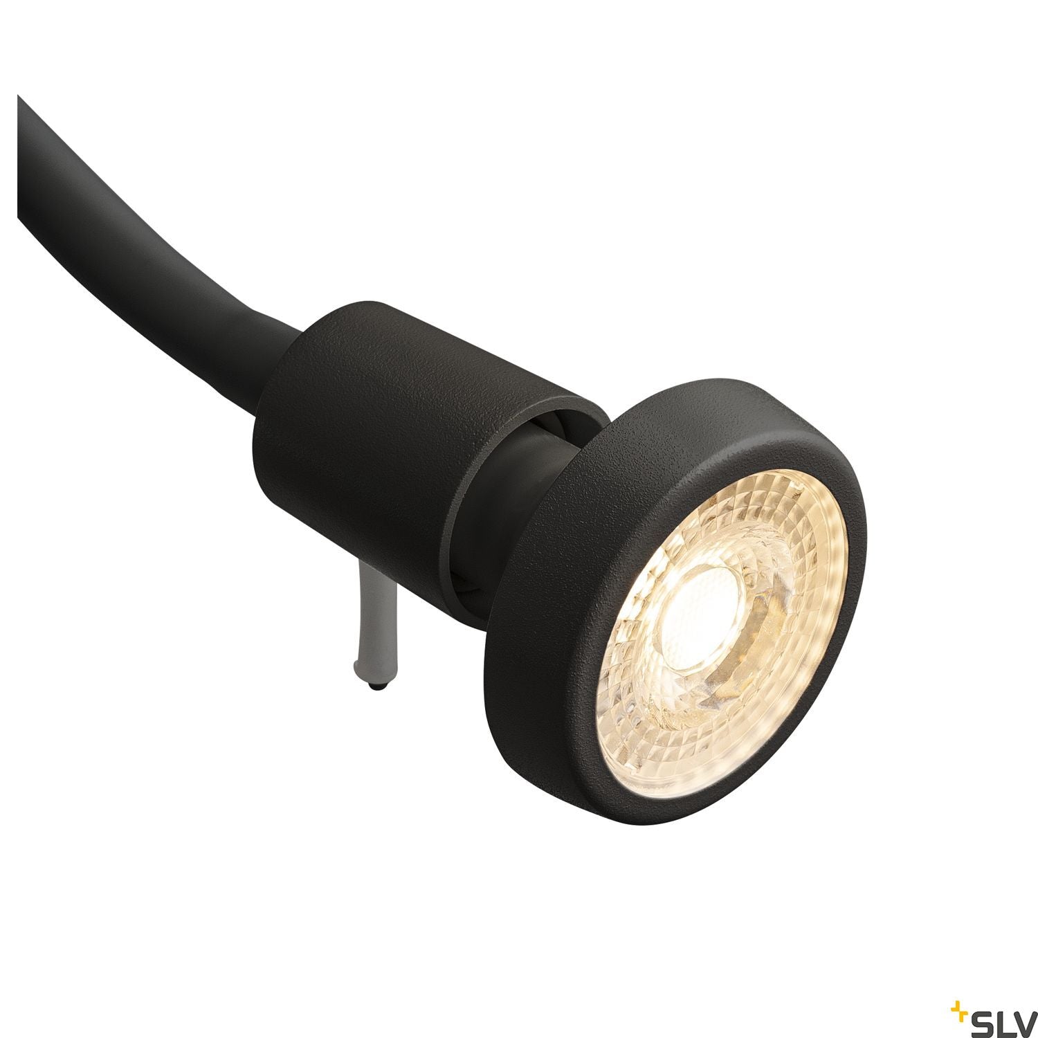 SLV DIO FLEX PLATE QPAR51 WL indoor surface-mounted wall light, black 1002608
