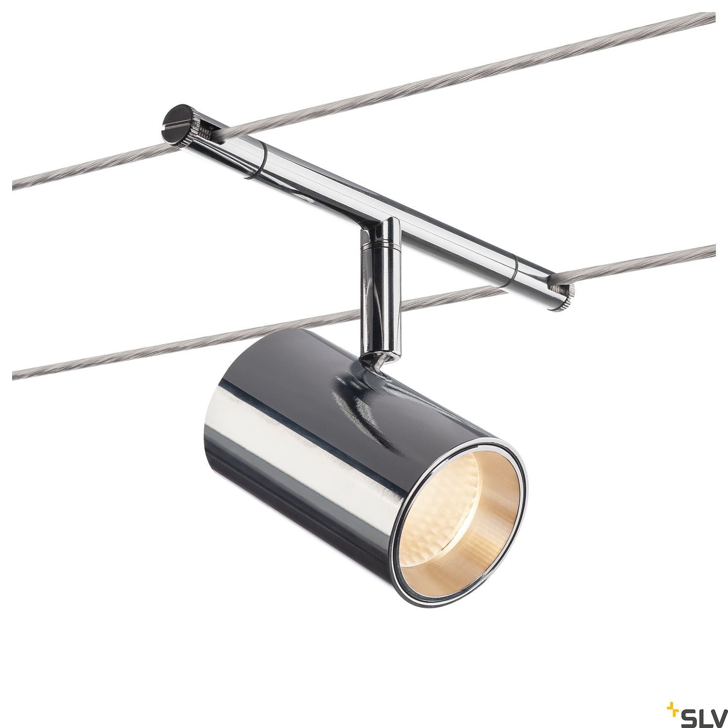 SLV TENSEO NOBLO, cable luminaire for low voltage cable system 2700K chrome 1002696
