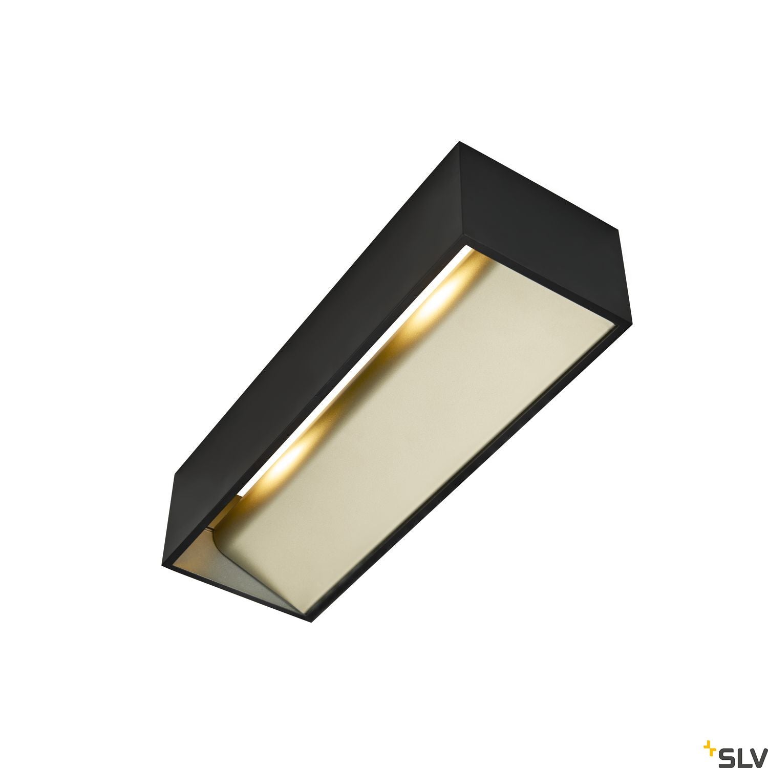 SLV LOGS IN L Triac Dimable LED Recessed Wall Light black/brass 3000K 1002842