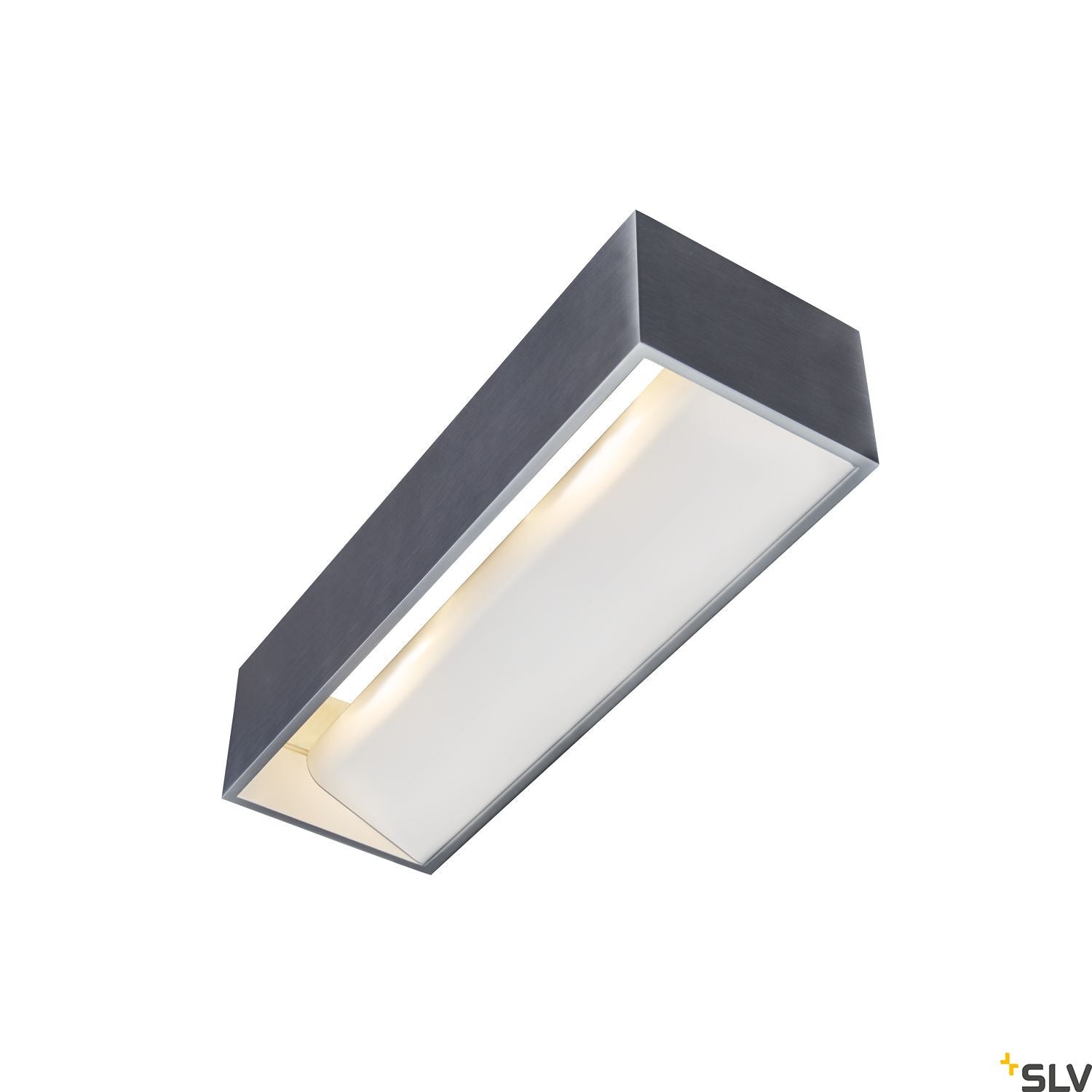 SLV LOGS IN L Triac Dimable LED Recessed Wall Light aluminium/brass 3000K 1002843