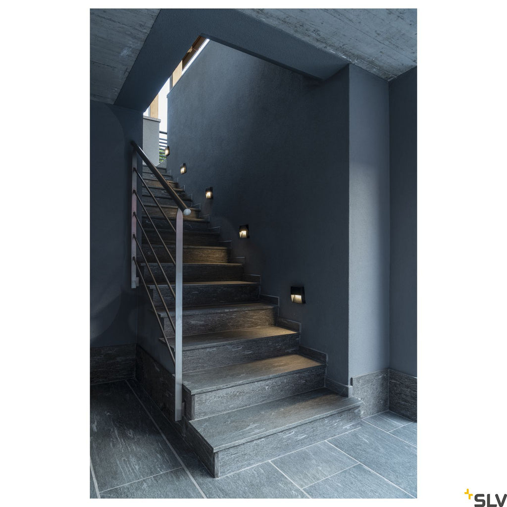 SLV DOWNUNDER OUT Square WL Outdoor Recessed LED Wall Light Anthracite 3000K 1002869