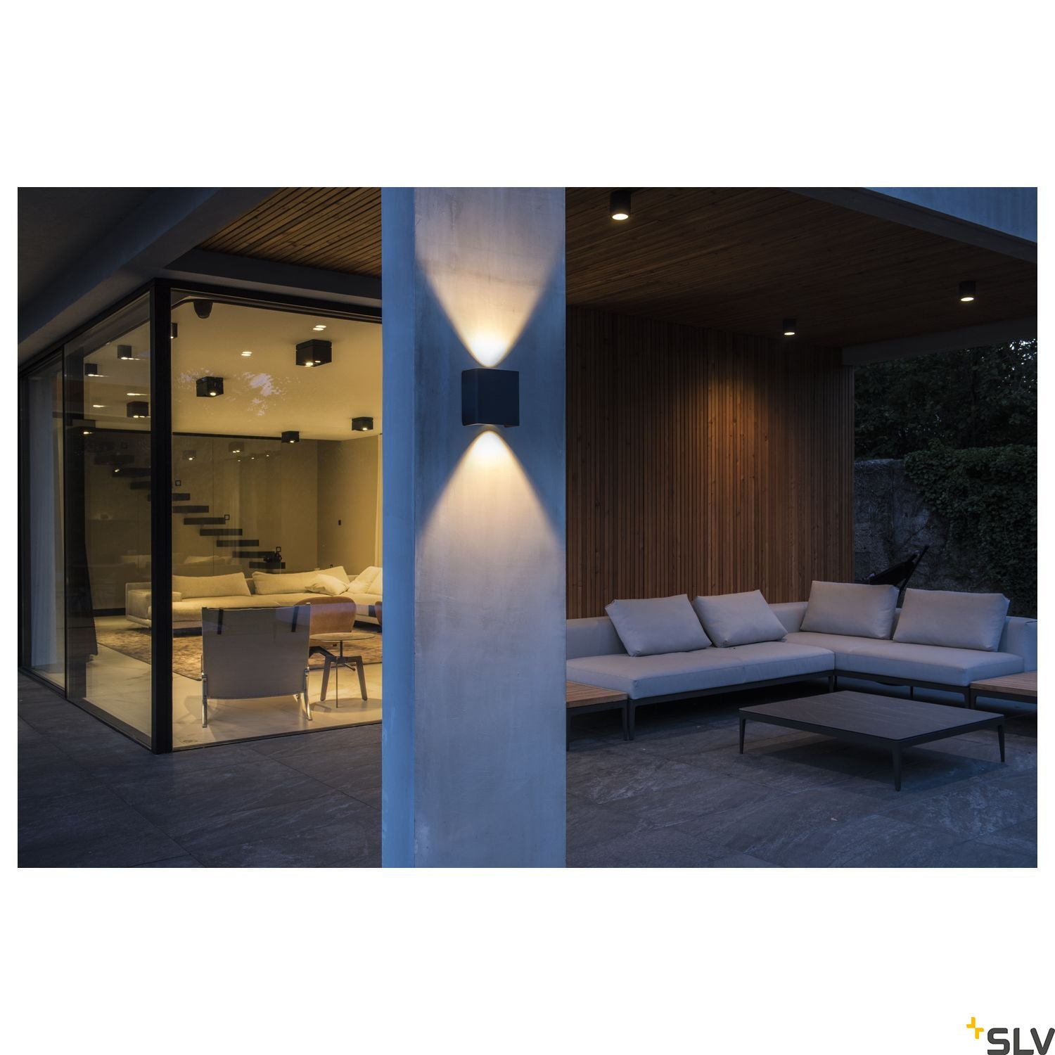 SLV MANA OUT Dimmable Outdoor recessed wall light anthracite 3000K IP65 1002900