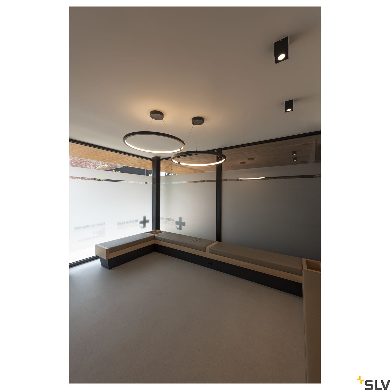 SLV PARSEC 80 DALI Dimmable Black LED Pendant Light 3000/4000K 1002911