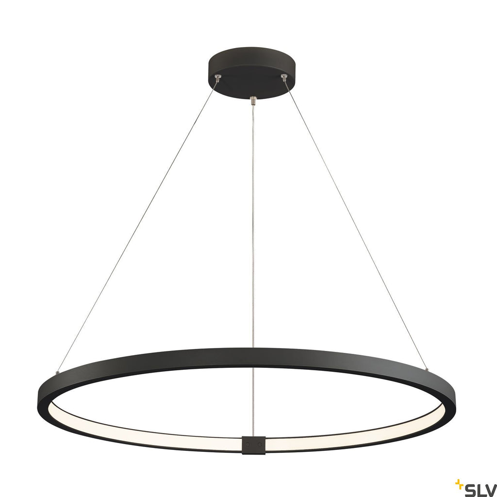 SLV PARSEC 80 DALI Dimmable Black LED Pendant Light 3000/4000K 1002911