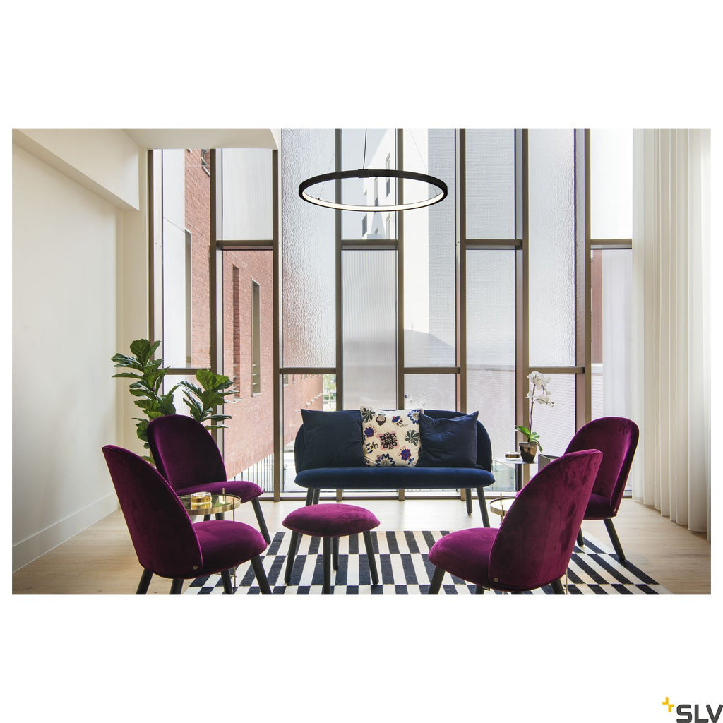 SLV PARSEC 80 DALI Dimmable Black LED Pendant Light 3000/4000K 1002911
