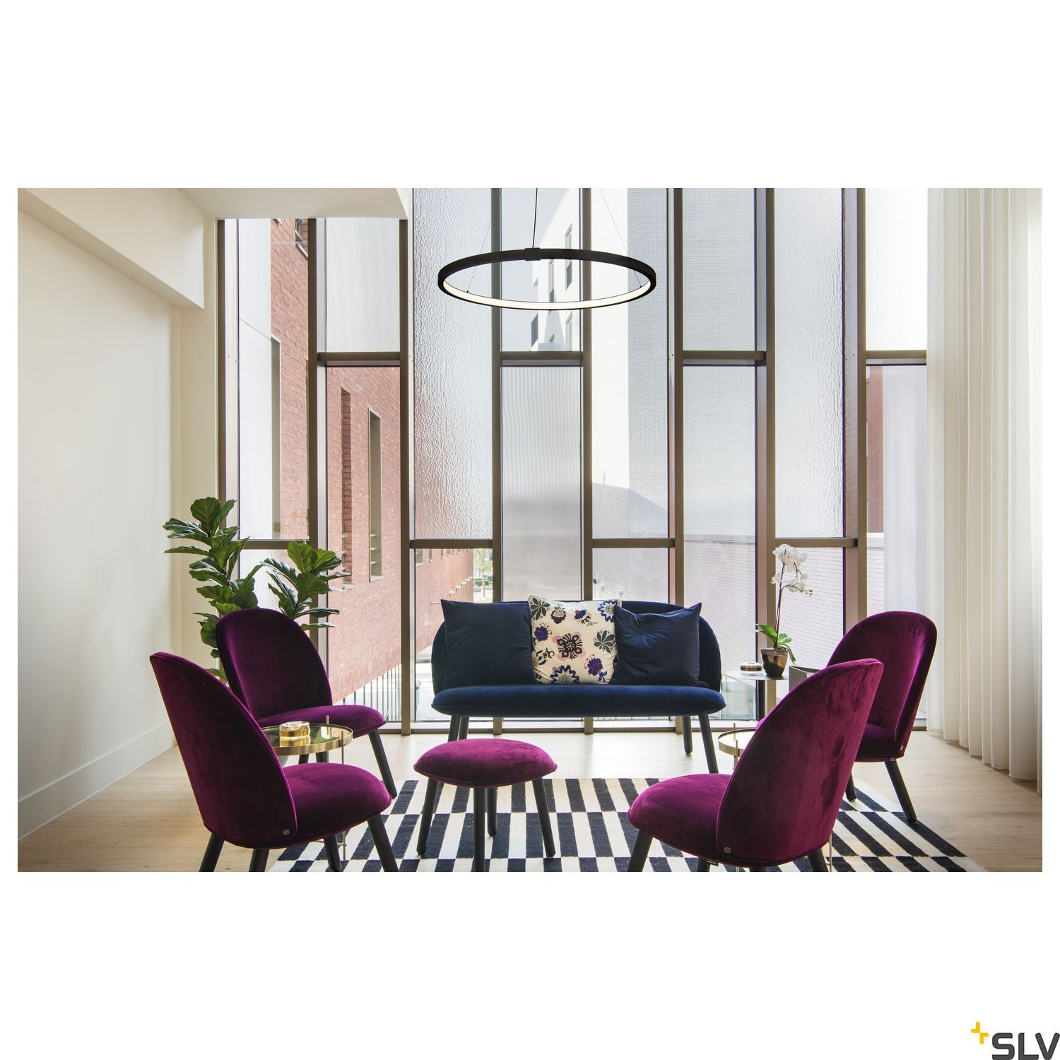 SLV PARSEC 80 DALI Dimmable Black LED Pendant Light 3000/4000K 1002911