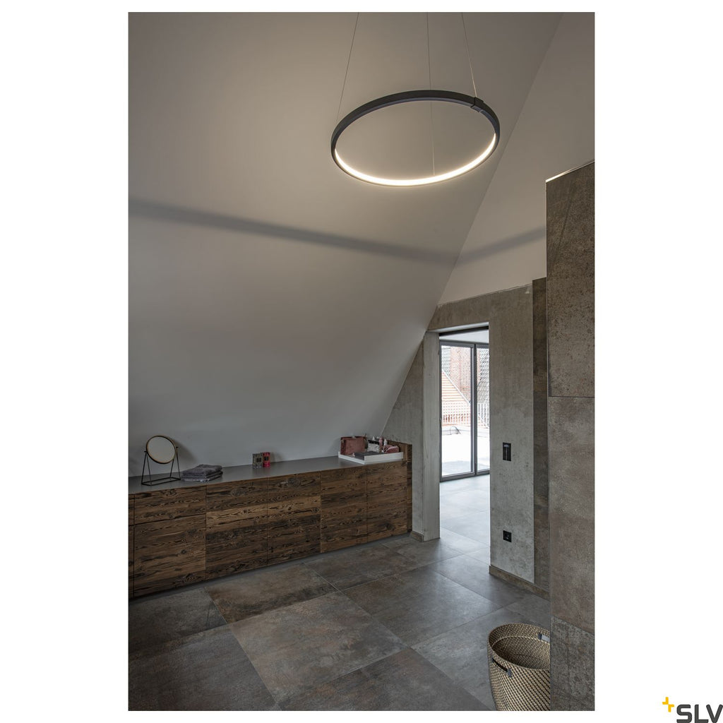 SLV PARSEC 80 DALI Dimmable Black LED Pendant Light 3000/4000K 1002911